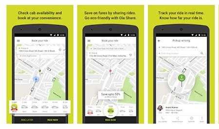 Ola Cabs, best travel app in India