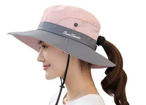 Hiking Hat with Ponytail Hole