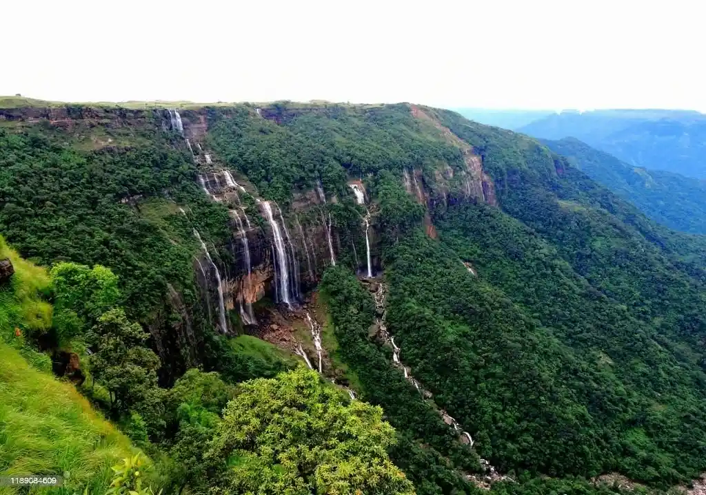 Nohsngithiang Falls (Seven Sisters Falls), Meghalaya - waterfall in india