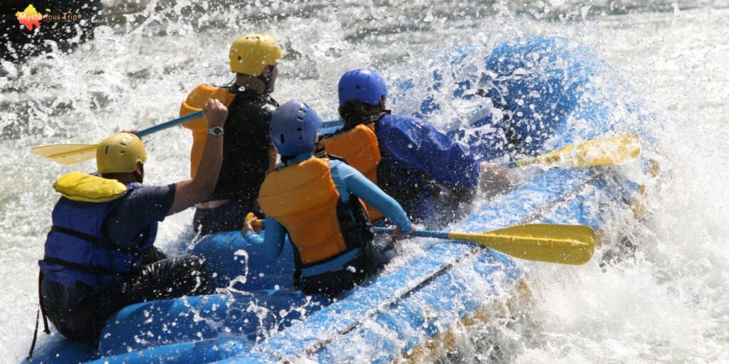 River rafting in kullu, a tourist spot in himachal pradesh